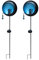 2-er Set Solar Metall Gartenstecker, Motiv: Elfe im Mondlicht in der Farbe violett oder blau, bis zu 6 Stunden Leuchtdauer, schnelle & einfache Motage, inkl 200mAh Akku (blau)