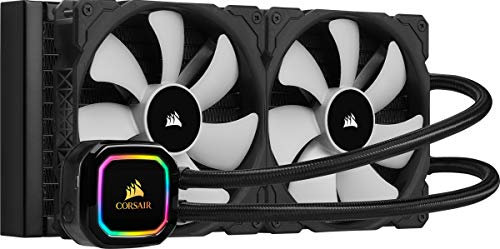 Corsair iCUE H115i RGB PRO XT CPU-Flüssigkeitskühlung (280-mm-Radiator, Zwei 140-mm Corsair ML PWM-Lüfter, 400-2.000 RPM, Dynamischer Multi-Zone-RGB-Pumpenkopf, Einfach Einzubauen) Schwarz