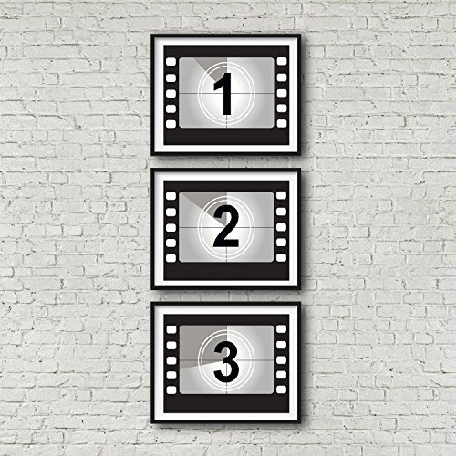 Filmplakate-Set Film Druck Set Filmkunst Wandkunst Filmrolle Countdown Kinoplakat Filmplakat Film Druck Filmkunst quer (20 x 25cm)