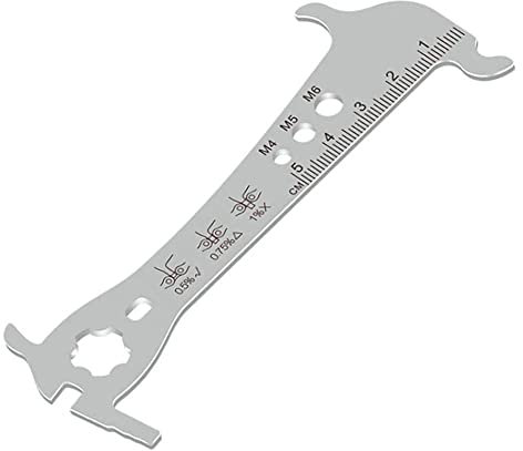 Kettenmesslehre, Ketten Verschleißanzeige, Kettenlehre Kettenverschleißmessgerät, Edelstahl, Für Fahrradkette