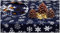 GOLDMAR Weihnachtstischdecke Fleckenresistente Schmutzabweisend Zweiseitig Tischdecke Weihnachten Advent - Polyester Rot Grau Elegante Weihnachtstisch Deko (150 cm Rund Dunkelblau)