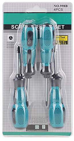 Fabater 4 Pcs Y Type Precision Triangular Head Screwdriver Set, Multifunctional Hand Tool Magnetic Triangular Screw Driver Tool Kit