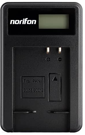 CGA-S005 LCD USB Chargeur pour Panasonic Lumix DMC-FS1, DMC-FS2, DMC-FX01, DMC-FX07, DMC-FX10, DMC-FX12, DMC-FX150, DMC-FX180, DMC-FX3, DMC-FX50, DMC-FX8, DMC-FX9, DMC-LX1 Caméra et Plus