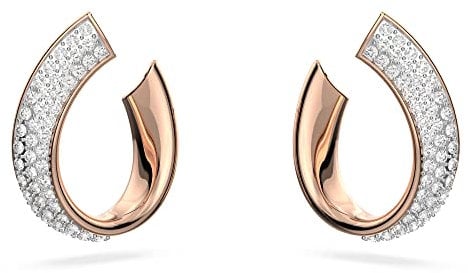 Swarovski Exist Kreolen, Rosé Vergoldete Ohrringe mit Rosafarbenen Swarovski Kristallen