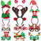 SIQUK 6 Stück Weihnachten Haarreifen und 6 Stück Weihnachten Brillen Weihnachten Stirnbänder Weihnachten Brille Rahmen Weihnachts Kopfschmuck Weihnachtsbaum Brillenrahmen Weihnachts Dekoration