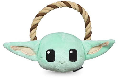 Star Wars For Pets GROGU Seilring mit Pl schkopf Hundespielzeug | GROGU Kauspielzeug f r Hunde | The Mandalorian Dog Toys, Dog Tug Toys, Tug of War Dog Chew Toys, 7 Zoll (FF19276)