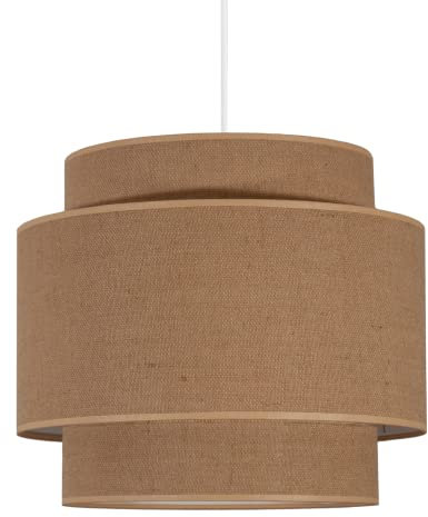 youngDECO® Hängelampe BOHO 2xE27, esstische Pendelleuchte, Hängeleuchte, Stofflampenschirm, Deckenlampe für Schlafzimmer, Kinderzimmer, Wohnenzimmer, Küche, hergestellt in der EU