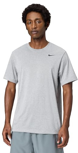 NIKE DX0989-063 M NK DF TEE RLGD Reset T-Shirt Men's Tumbled Grey/FLT Silver/HTR/Black Size M