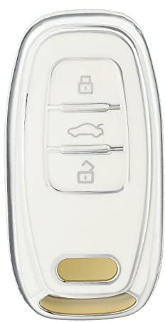 OFFCURVE Autoschlüssel Hülle Schlüsselhülle, Schlüsselcover Schlüsselgehäuse Schutzhülle 3 Tasten Passt für Audi A3 A4 A5 A6 A7 A8 Q5 Q7 Q8 S4 S5 S6 S7 R8 RS4 RS5 RS6 RS7 TT TTS TTRS E-Tron Quattro