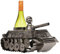 Tank Wine and Spirit Bottle Holder – Unique Military-Themed Bar Accessory – Sturdy Display Stand for Wine, Whiskey and Spirit Bottles