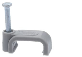 4mm T&E (12mm) Cable Clips, Grey, 100 Pack By Reulin