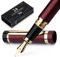 Wordsworth & Black Primori Füllfederhalter-set [Rotgold]; Mittlere Feder, Geschenketui, 24 Tintenpatronen, Nachfüllkonverter, Handbuch; Journaling, Kalligraphie, Stifte Für Glattes Schreiben