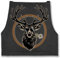 Shirtracer Schürze - Grillschürze - Herren 1 - Cooler Hirsch Hirschgeweih Jäger - 85x69 - Jeans Schwarz - männergeschenke grillen hirsche kochschürze geschenk für meinen mann grill geschenke trachten