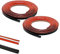 5Mx2 rouleaux PVC Joint d'Étanchéité Autocollant Bordure de Finition Plan de Travail Cuisine Angle Mur, Joint Mur Intérieur Profil Finition Bande Finition Calfeutrage Moulure Plinthe,12mmx6mm Noir