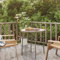 AUVYI Beistelltisch Grau Ø45x45 cm Poly Rattan Dining Table Pokertisch Küchentisch Biertisch Bierpong Tische Multifunktionstisch Beistelltisch Klein Campingtisch Buffettisch