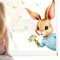 Wandtattoo Loft Fensterbilder Frühling Selbstklebend Osterhase & Schmetterlingen Motiv – A3 Bogen, Wiederverwendbar – Deko Frühling, Frühlingsbild Fenster, Fensterdeko Frühling, Fensterbild Ostern