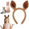 Sibba Känguru Stirnband Halloween Mütze Ohren Stirnbänder Tierkappen Make-up Haarband Kostüme Haar Accessoire passend für Frauen Mädchen Party Fotografieren Dekorationen Geschenke Cosplay (Braun)