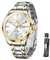 Raitown Orologio da Uomo Acciaio Inossidabile Al Quarzo Impermeabile Luminoso Classico Grande Quadrante Argento Nero Oro Blu Orologi Uomo Moda Regalo