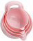 BoxedHome 4 Pack Nesting Mixing Bowl with Pour Spout and Handle, BPA Free Microwave & Dishwasher Safe (Pink, 4 Pack with Handle)