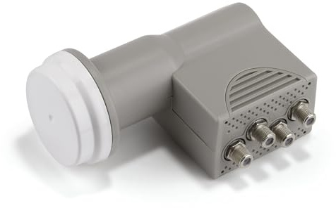TELE System LNB Quad: Konverter mit 4 unabhängigen Ausgängen, LTE Stop - Low Noise Block-Konverter TS401F. Wetterschutz für stabilen und zuverlässigen Empfang.