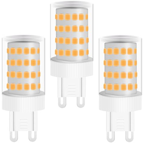 TIAFELNGLY 8W Warmweiß, Nicht Dimmbar Warmweiss LED Lampen G9 LED Leuchtmittel,360°Abstrahlwinkel G9 Birne 3-er Pack