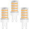 TIAFELNGLY 8W Warmweiß, Nicht Dimmbar Warmweiss LED Lampen G9 LED Leuchtmittel,360°Abstrahlwinkel G9 Birne 3-er Pack