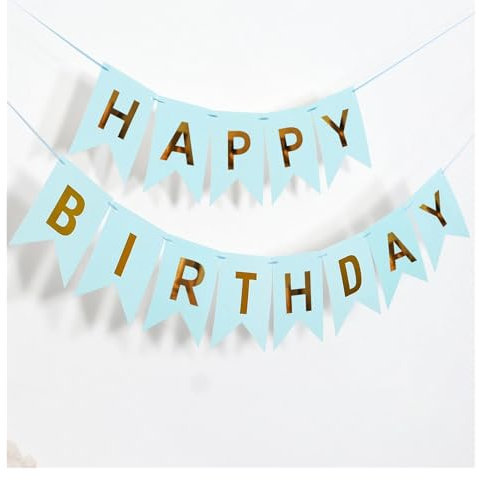 Flaggenbanner Aufhängen 2 stücke Glücklich Geburtstag Streamer Heißprägen Schwalbenschwanz Pull Flagge Wohnzimmer Garten Mall Cafe Kinder Geburtstag Party Dekoration Banner Flaggen-Banner(Cloor-06)