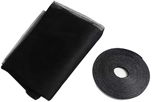 Hanzete Window Mesh Screen 4 x 5 FT Screen Roll Screen Replacement for Window Door and Patio Screen Protection Patio Screens with Fixated Tape