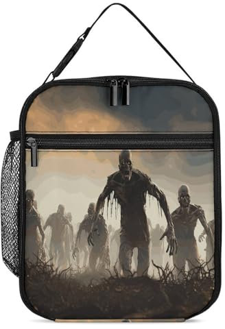 QWNMD Lunch Bags Many Zombie Printed Lunch Bag Lunch Storage Bag Reusable Portable Lunch Box Insulated for Travel Picnic Office Working