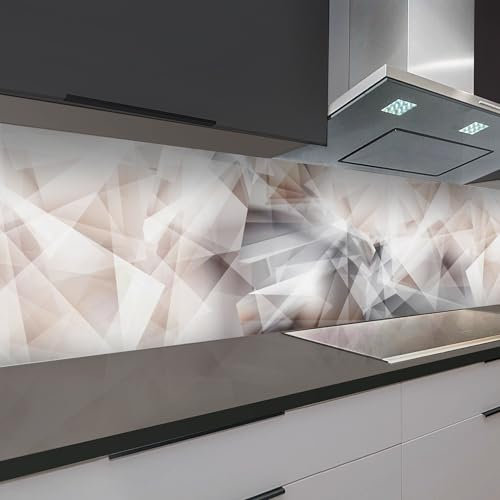 Rodnik Küchenrückwand robuste ABS-Kunststoff Platte Monolith in Deluxe Qualität, Direktdruck. MOTIVAUSWAHL (Bergkristalle, 60x400 cm)