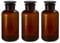 UNIQUE HOME LIVING Apothecary Jar Set of 3 Reagent Bottles, 250ml Amber Glass Storage Jars with Lid, Reusable Vintage Refillable Container for Herbs, Spices, Oils, Bath Salts, Lotion, Perfume