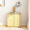 SXJEQOC Beistellschrank aus Massivholz Kiefer 60x36x65 cm Natur Sideboard mit 2 Fächern Schmaler Schrank für Küche Wohnzimmer Flur Rustikale Holz Kommode