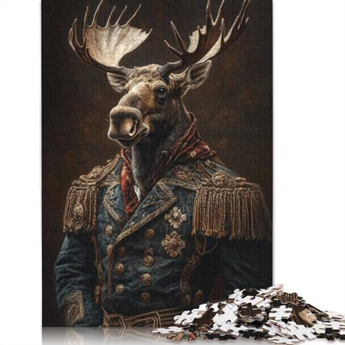 Vintage Moose Commander Puzzles 1000-teilige Schwer Puzzle Spielzeug Lernspiel Impossible Herausforderungsspielzeug Für Erwachsene Und Kinder in Bewährter 1000pcs (40x28cm)