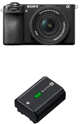 Sony Alpha 6700 Systemkamera (APS-C) mit 16–50mm II Objektiv – KI-Autofokus, 5-Achsen-Stabilisierung, 4K 120p Video, Touchscreen, ideal für Vlogging & Foto + FZ100