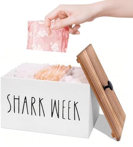 Tampon Aufbewahrung Hygiene-Box mit Deckel, 3 Fächer Holz Tamponhalter Binden Aufbewahrungsbox, Slipeinlagen Box Badezimmer Hygieneartikel Organizer für Damen Lady Stuff Wattepads Kosmetik (Weiß)