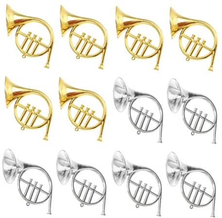 SOPOTUTU 12 Stück Musikinstrument Weihnachtsanhänger aus Kunststoff Christbaumschmuck zum Hängen Farbenfrohe Instrumente für Weihnachtsbaum und Partydekoration