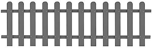Mokuyary Lattenzaun WPC 200 x 60 cm Sichtschutzzaun, Garten Sichtschutz Panel Gartenzaun für Landschaft, Garten, Außende Dekoration