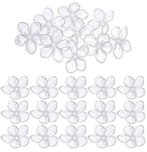 WOONEKY Kirschblüten-Lampenschirme 80 Stück Transparente Lampenabdeckung Für Lichterkette Kleine Lampenschirme Zum Aufstecken Sanfte Lichtstreuung Für Wohnzimmer Schlafzimmer Hochzeit Und Partydeko