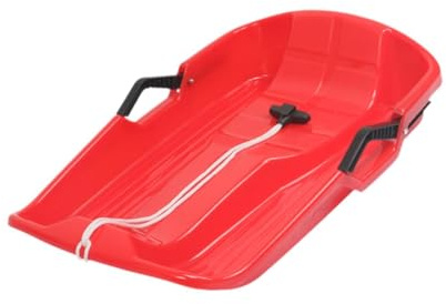 mophrati Slitta da neve, snowboard, slitta, slittino, scivolo, resistente, scivolo sull'erba, robusto, regalo di compleanno invernale per bambini, regalo di , Rosso , 65 x 40 x 13 cm