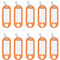 Wedo 262101806 Schlüsselanhänger Kunststoff (mit Ring, auswechselbare Etiketten) 10 Stück, orange, 17 x 10 x 1 cm