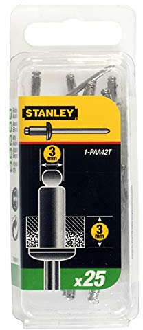 Stanley 1-PAA42T - Remaches de aluminio 3 x 3mm (25 u.)