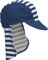 Playshoes Cappello Di Protezione Uv, Copricapo con cuffia da piscina Unisex - Bambini e ragazzi, Marittimo, 51