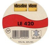 Vilene Futterstoff zum Aufbügeln Faserstoff Schnittstelle Le 420 Merino beigefarbenem; Breite 89,2 cm/90 cm, Preis pro Meter