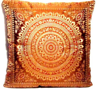 Indische Seide Deko Kissenbezüge 40 cm x 40 cm, Extravaganten Design für Sofa & Bett Dekokissen, Kissenhülle aus Indien (Angebot gültig nur für ein Woche)