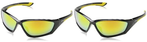 Eyelevel Men's Bullet Sports Sunglasses, Black (Black/Yellow), One size