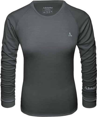 Schöffel Damen Merino Sport Shirt 1/1 Arm W, temperaturregulierendes Langarmshirt, atmungsaktives Funktionsunterwäsche-Shirt in Wollqualität
