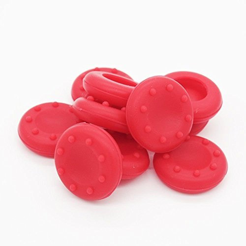 10 x Mando Analógico de Palanca de pulgar para PS4 PS3 para Xbox 360 Xbox One (Rojo)