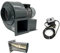 Uzman-Versand Industrial Radial Blower OB200M, 500W Speed Regulator, 4 Square Round Flange, 34.5cm, Fan, Desktop Compatible