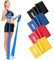 Bande Élastique 1,2m [1 Bande] | Bandes de Résistance Élastique pour Fitness, Physiothérapie, Musculation, Yoga, Pilates, Exercice (#2 Rouge (Moyenne), 1,2m)