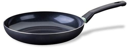 Fackelmann Bratpfanne Brandao - Ø 28 cm aus recyceltem Aluminium, PFAS-freie Keramikbeschichtung, ergonomischer Griff, Reinigung per Hand, Schwarz